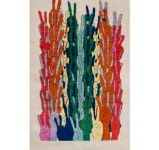 Vintage Oversize Hand Knotted Turkish Wool Rug